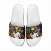 Amilcar Cabral Slide Sandals African Map with Chains Freedom Theme Revolutionary Liberation Tribute - Wonder Print Shop