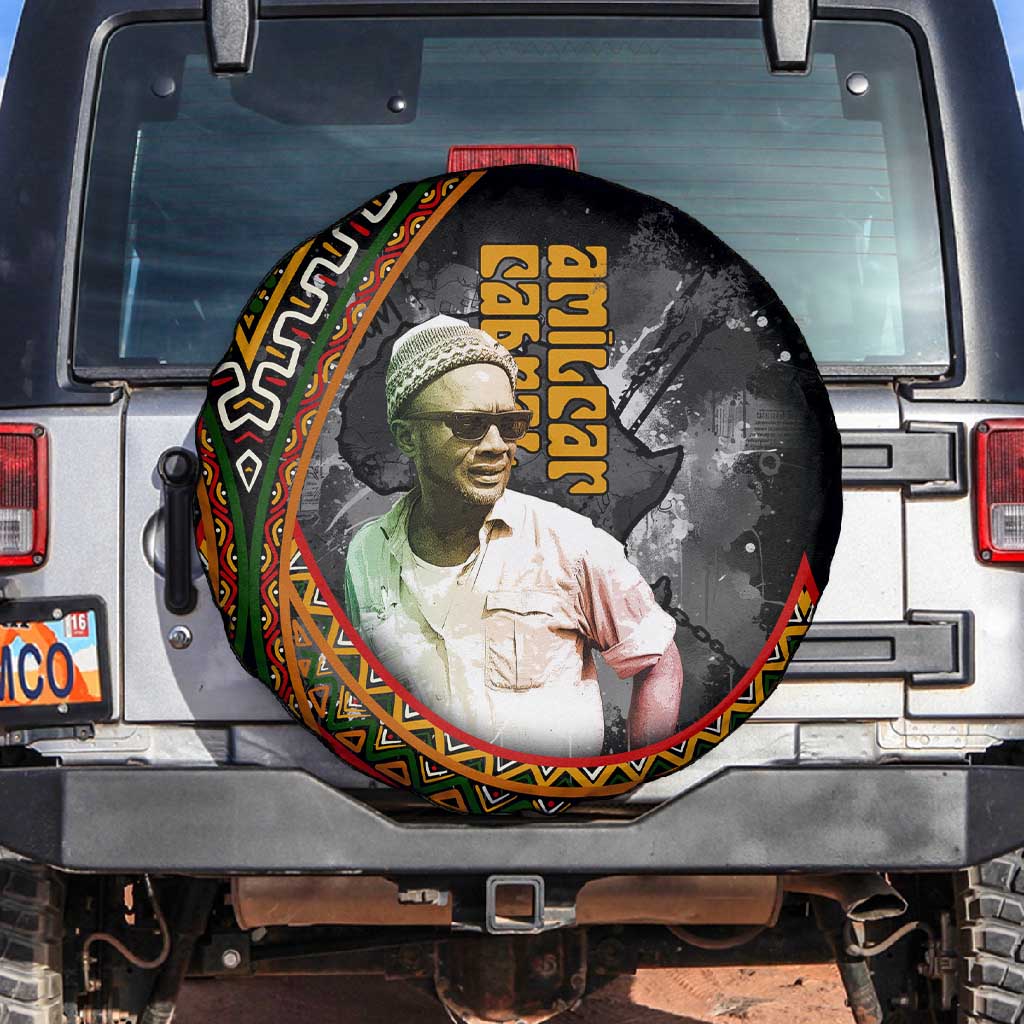 Amilcar Cabral Spare Tire Cover African Map with Chains Freedom Theme Revolutionary Liberation Tribute - Wonder Print Shop