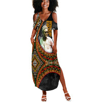 Amilcar Cabral Summer Maxi Dress African Map with Chains Freedom Theme Revolutionary Liberation Tribute - Wonder Print Shop