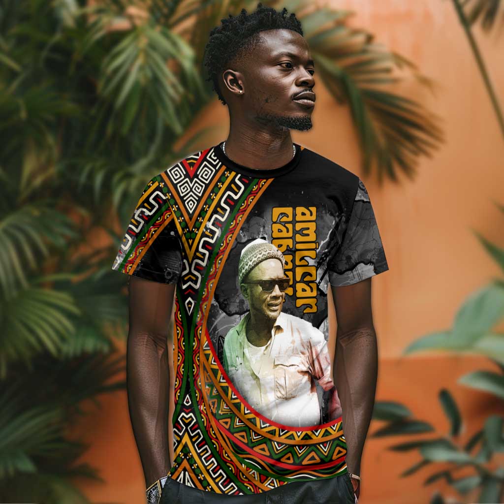 Amilcar Cabral T shirt African Map with Chains Freedom Theme Revolutionary Liberation Tribute - Wonder Print Shop