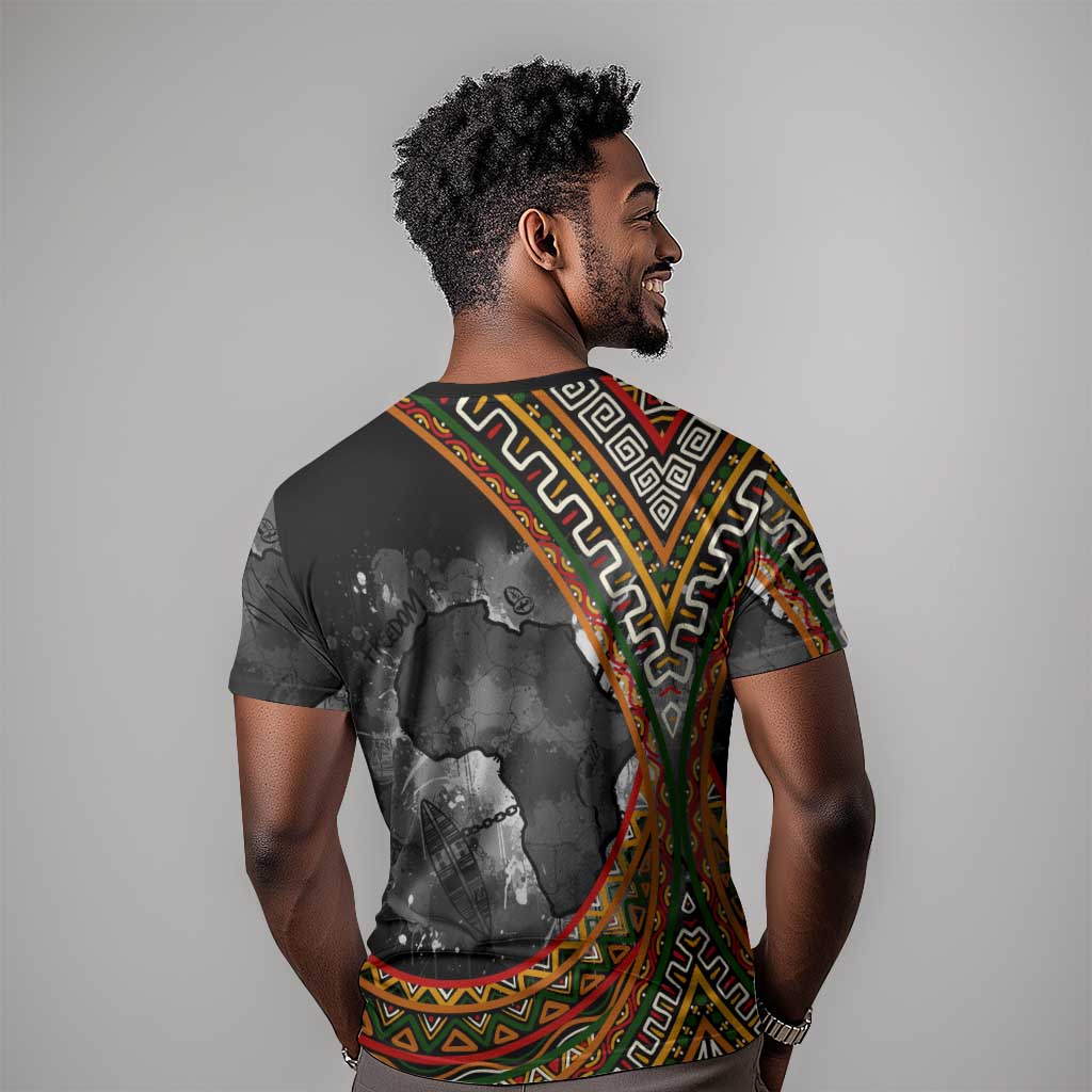 Amilcar Cabral T shirt African Map with Chains Freedom Theme Revolutionary Liberation Tribute - Wonder Print Shop