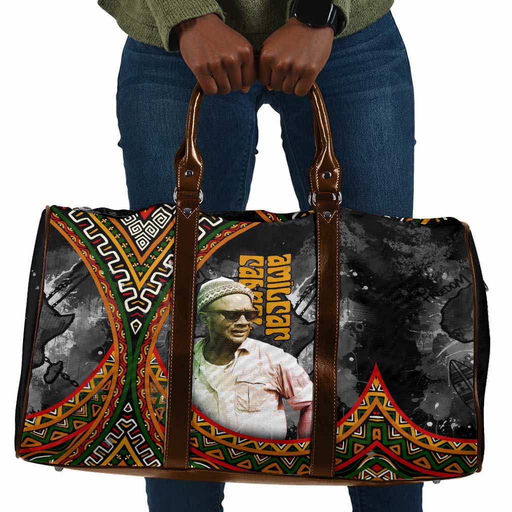Amilcar Cabral Travel Bag African Map with Chains Freedom Theme Revolutionary Liberation Tribute - Wonder Print Shop