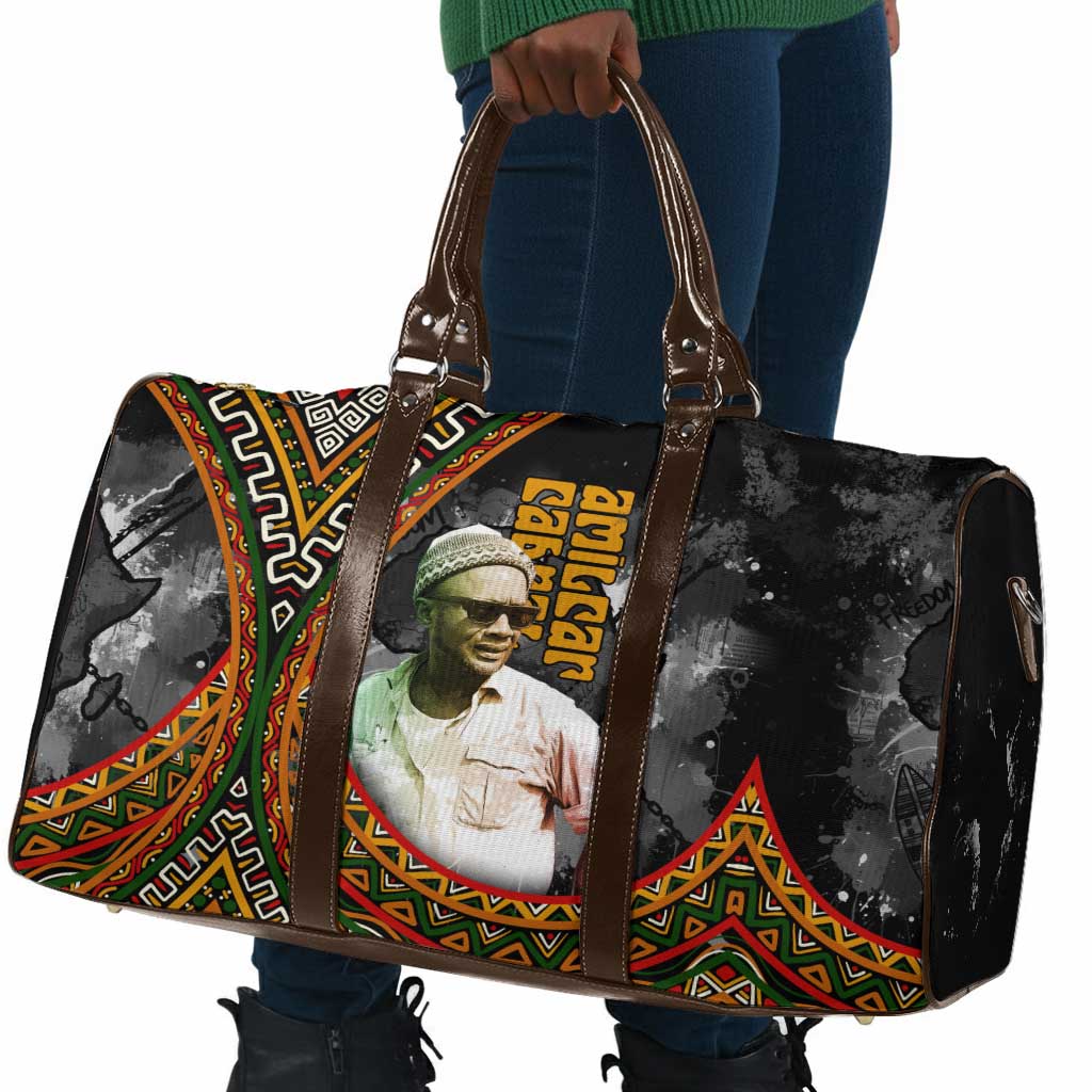Amilcar Cabral Travel Bag African Map with Chains Freedom Theme Revolutionary Liberation Tribute - Wonder Print Shop