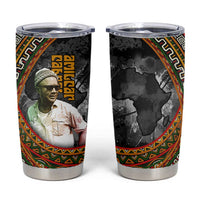 Amilcar Cabral Tumbler Cup African Map with Chains Freedom Theme Revolutionary Liberation Tribute - Wonder Print Shop