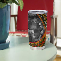 Amilcar Cabral Tumbler Cup African Map with Chains Freedom Theme Revolutionary Liberation Tribute - Wonder Print Shop