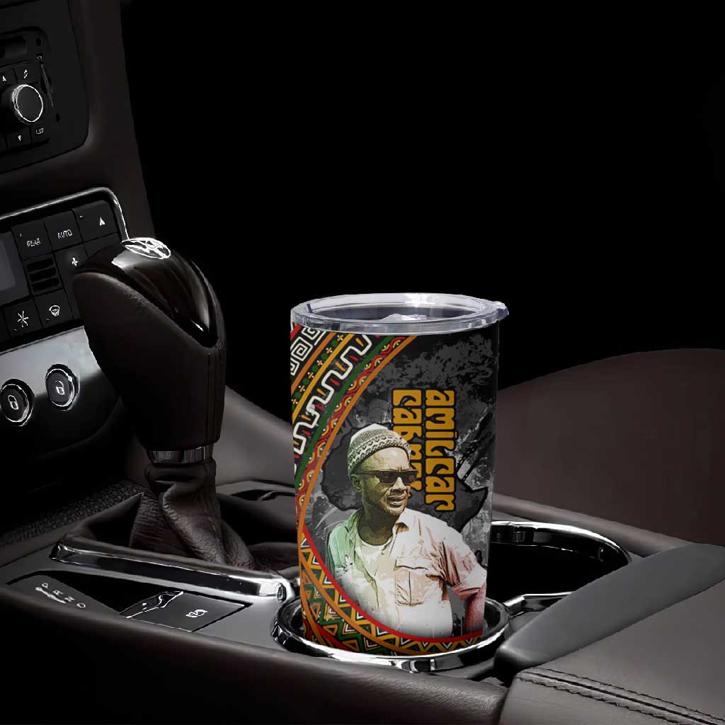 Amilcar Cabral Tumbler Cup African Map with Chains Freedom Theme Revolutionary Liberation Tribute - Wonder Print Shop