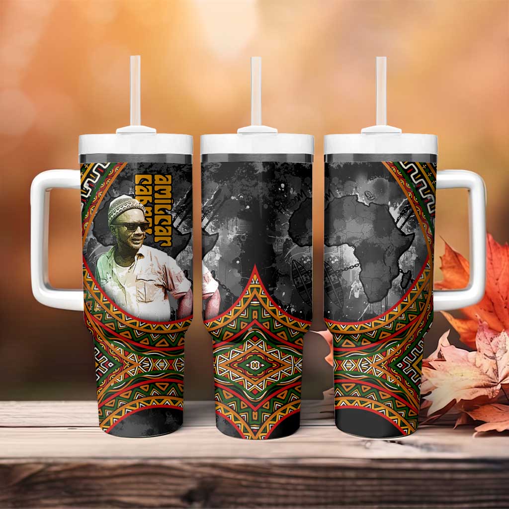Amilcar Cabral Tumbler With Handle African Map with Chains Freedom Theme Revolutionary Liberation Tribute - Wonder Print Shop