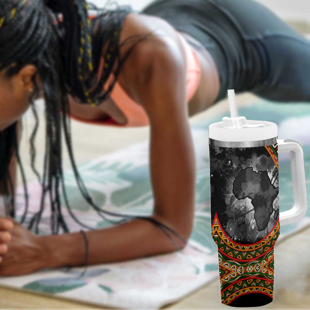 Amilcar Cabral Tumbler With Handle African Map with Chains Freedom Theme Revolutionary Liberation Tribute - Wonder Print Shop