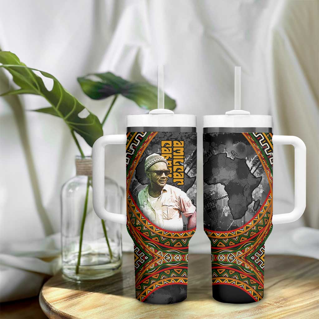 Amilcar Cabral Tumbler With Handle African Map with Chains Freedom Theme Revolutionary Liberation Tribute - Wonder Print Shop