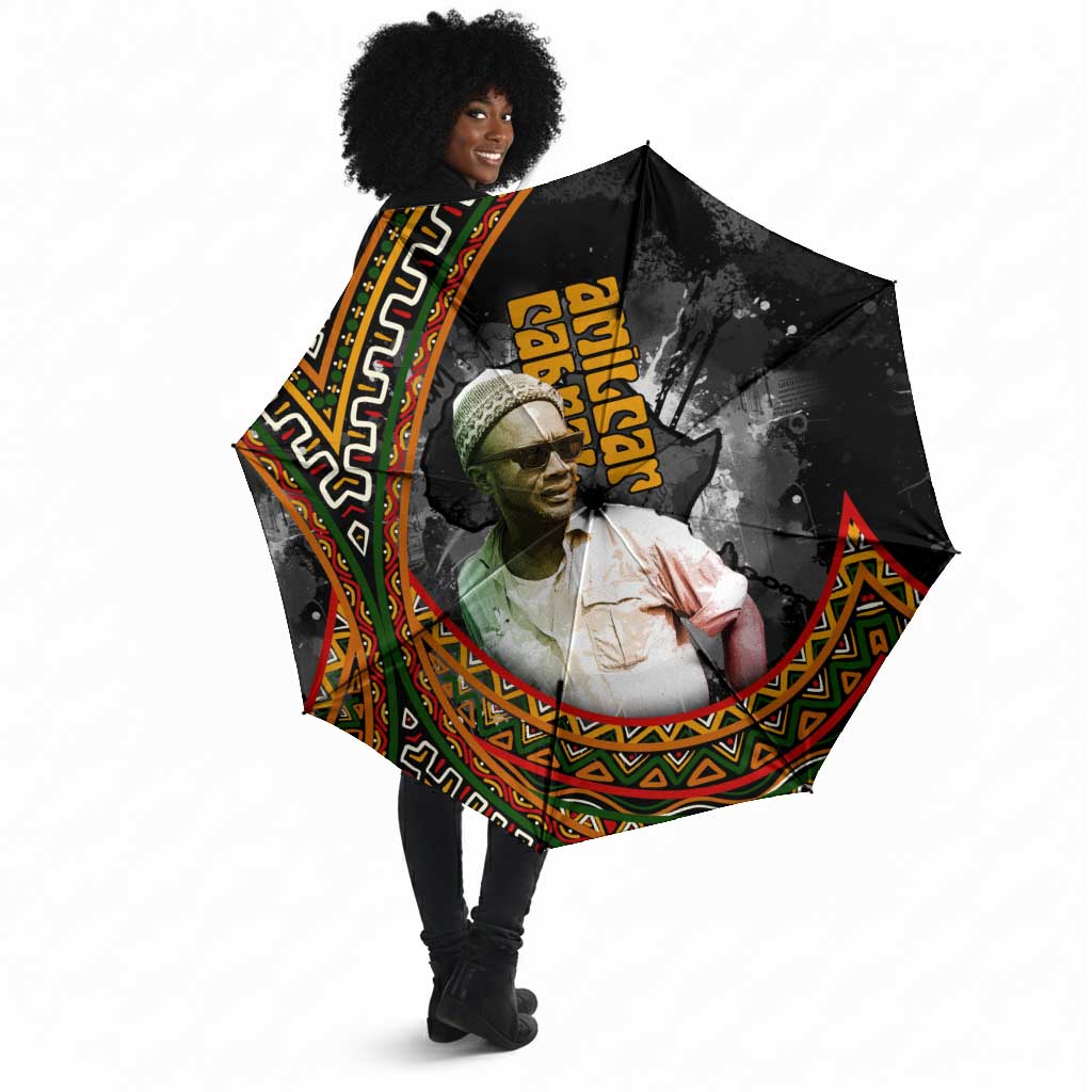 Amilcar Cabral Umbrella African Map with Chains Freedom Theme Revolutionary Liberation Tribute - Wonder Print Shop