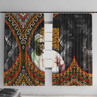 Amilcar Cabral Window Curtain African Map with Chains Freedom Theme Revolutionary Liberation Tribute - Wonder Print Shop