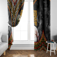 Amilcar Cabral Window Curtain African Map with Chains Freedom Theme Revolutionary Liberation Tribute - Wonder Print Shop