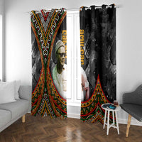 Amilcar Cabral Window Curtain African Map with Chains Freedom Theme Revolutionary Liberation Tribute - Wonder Print Shop