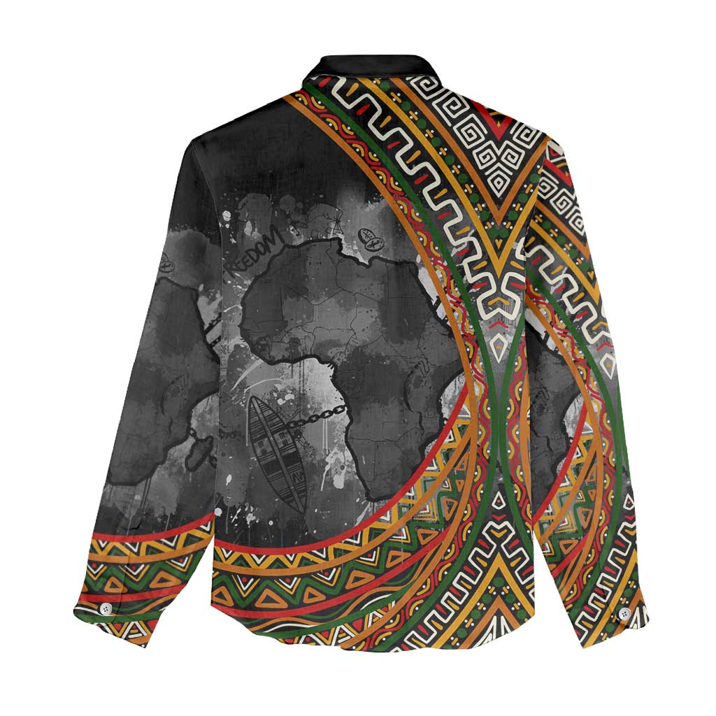 Amilcar Cabral Women Casual Shirt African Map with Chains Freedom Theme Revolutionary Liberation Tribute - Wonder Print Shop