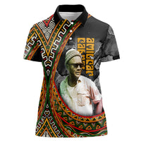 Amilcar Cabral Women Polo Shirt African Map with Chains Freedom Theme Revolutionary Liberation Tribute - Wonder Print Shop