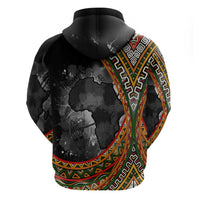 Amilcar Cabral Zip Hoodie African Map with Chains Freedom Theme Revolutionary Liberation Tribute - Wonder Print Shop