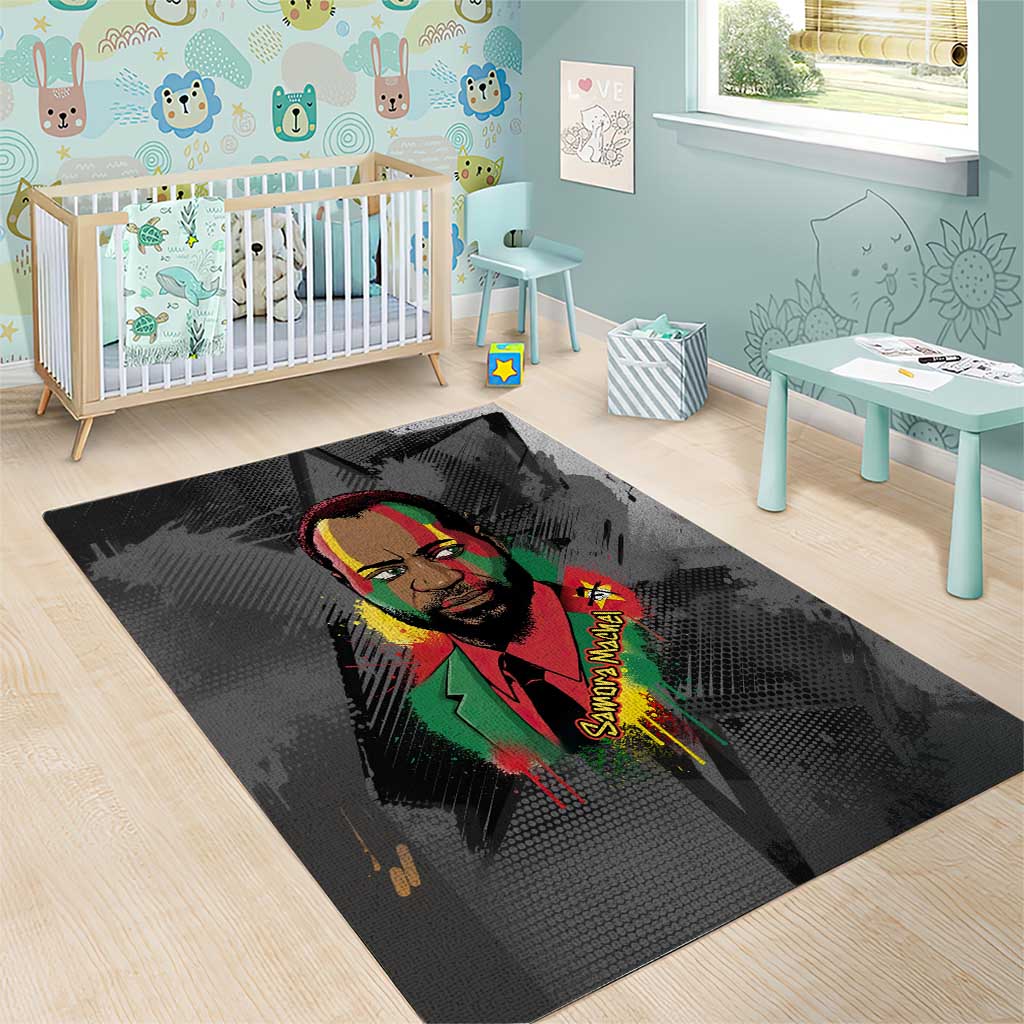 Samora Machel Area Rug Mozambique Liberation Graffiti Style Viva FRELIMO African Revolutionary - Wonder Print Shop