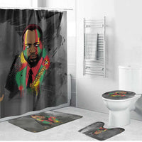 Samora Machel Bathroom Set Mozambique Liberation Graffiti Style Viva FRELIMO African Revolutionary - Wonder Print Shop