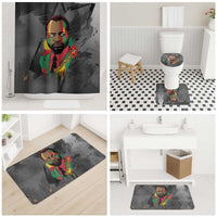 Samora Machel Bathroom Set Mozambique Liberation Graffiti Style Viva FRELIMO African Revolutionary - Wonder Print Shop