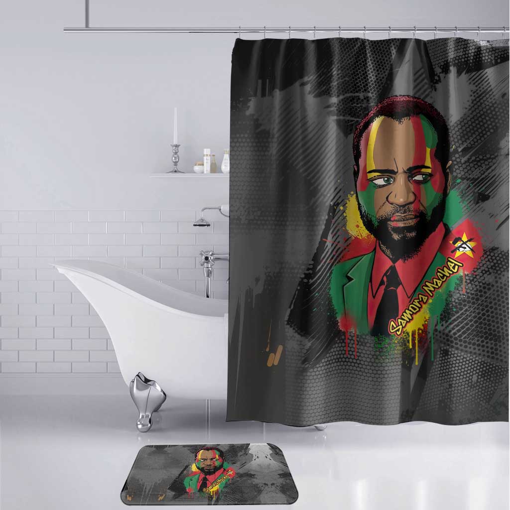 Samora Machel Bathroom Set Mozambique Liberation Graffiti Style Viva FRELIMO African Revolutionary - Wonder Print Shop