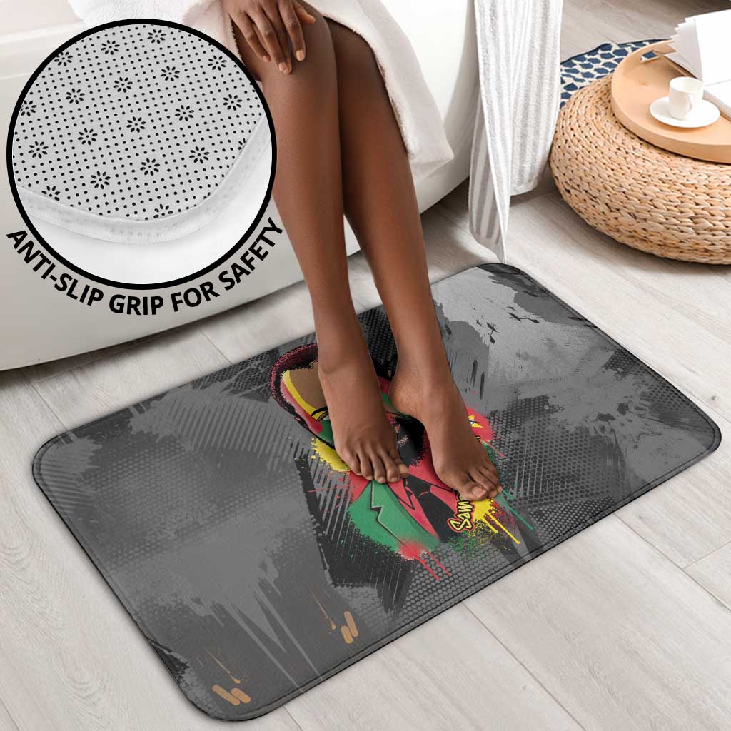 Samora Machel Bathroom Set Mozambique Liberation Graffiti Style Viva FRELIMO African Revolutionary - Wonder Print Shop