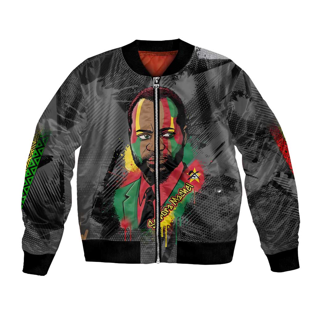 Samora Machel Bomber Jacket Mozambique Liberation Graffiti Style Viva FRELIMO African Revolutionary - Wonder Print Shop