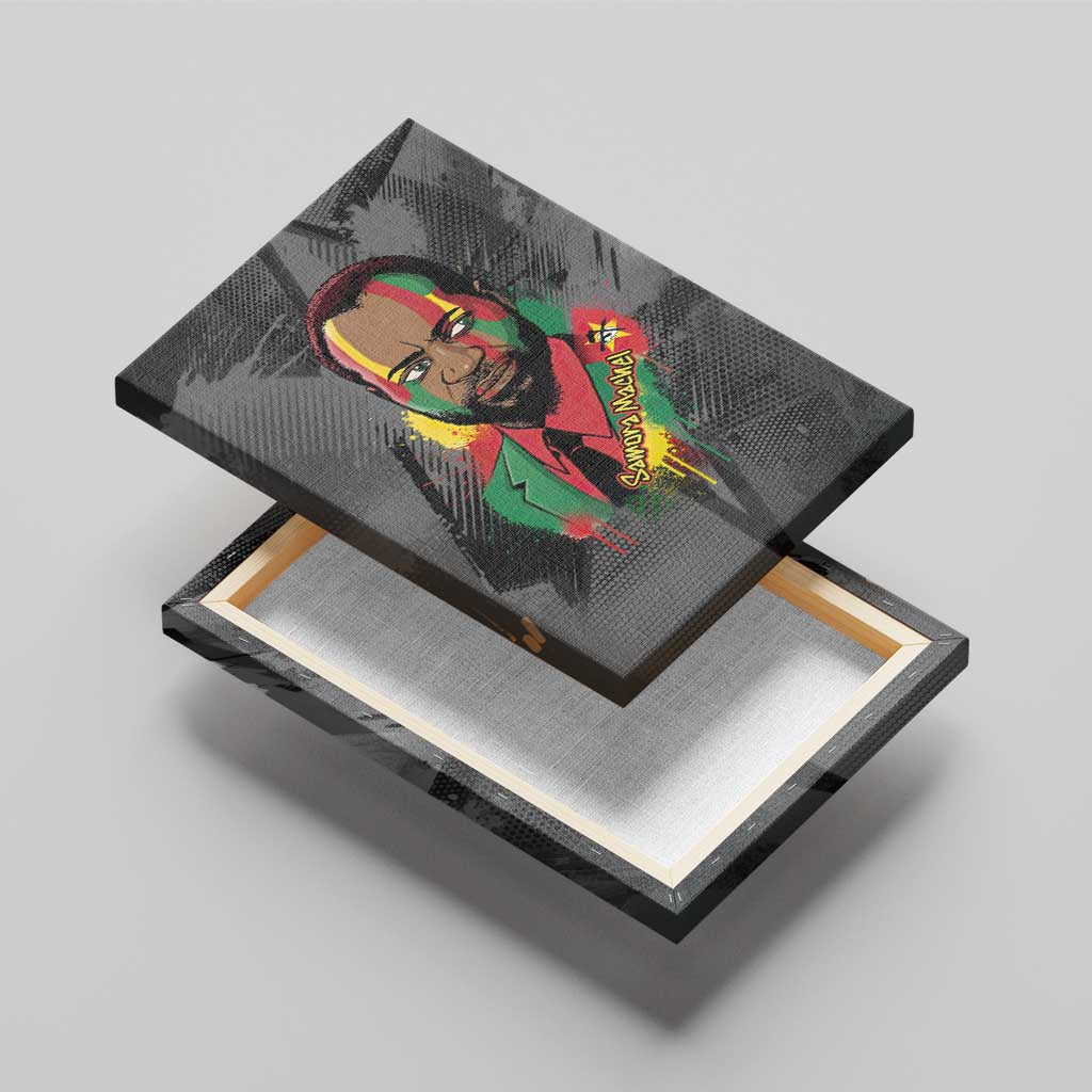 Samora Machel Canvas Wall Art Mozambique Liberation Graffiti Style Viva FRELIMO African Revolutionary - Wonder Print Shop