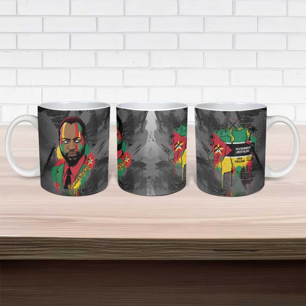 Samora Machel Ceramic Mug Mozambique Liberation Graffiti Style Viva FRELIMO African Revolutionary - Wonder Print Shop