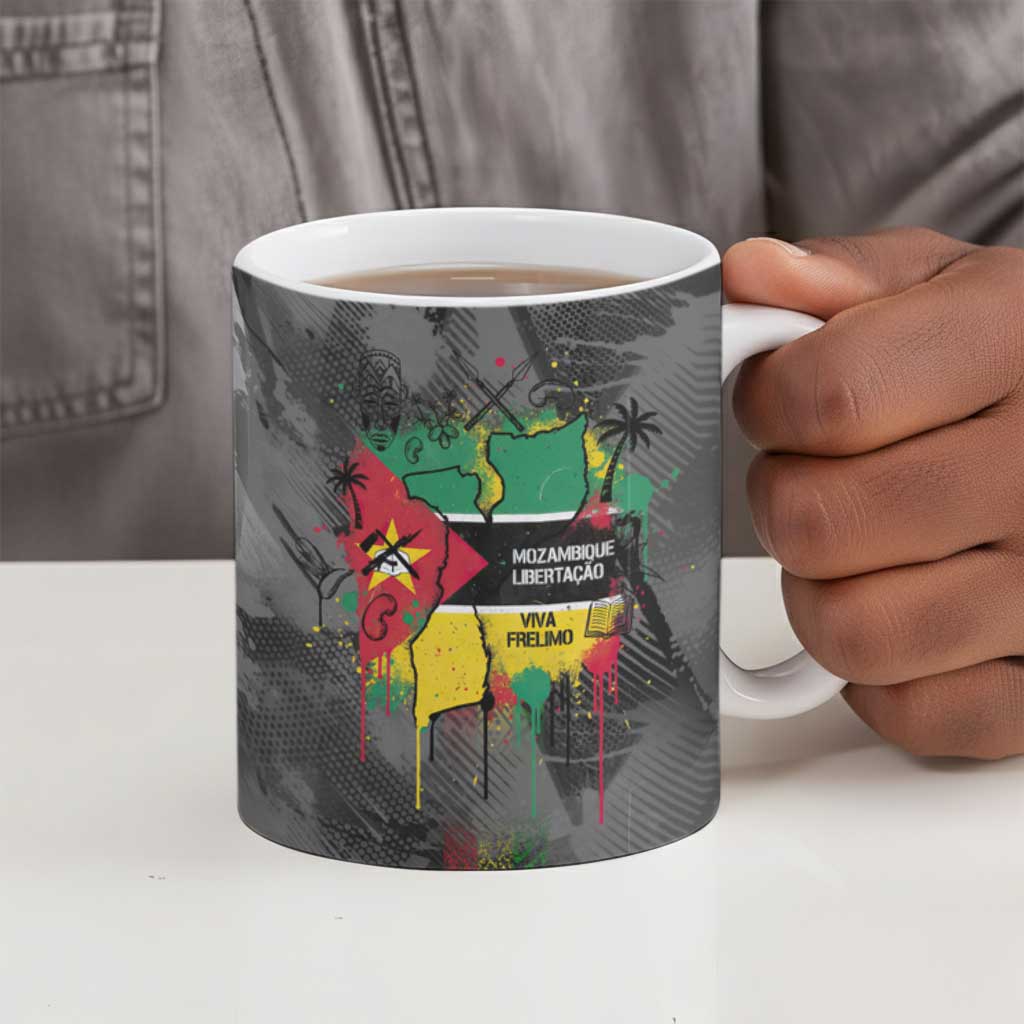 Samora Machel Ceramic Mug Mozambique Liberation Graffiti Style Viva FRELIMO African Revolutionary - Wonder Print Shop