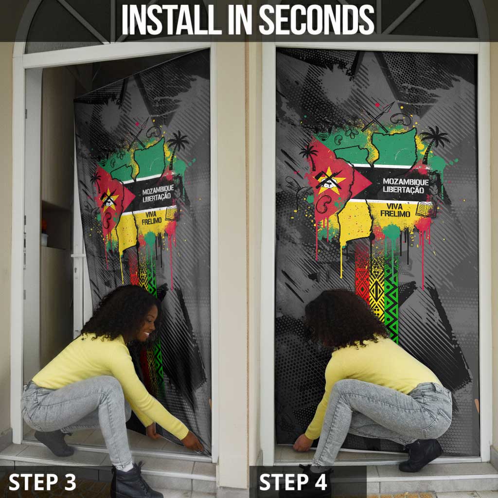 Samora Machel Door Cover Mozambique Liberation Graffiti Style Viva FRELIMO African Revolutionary - Wonder Print Shop