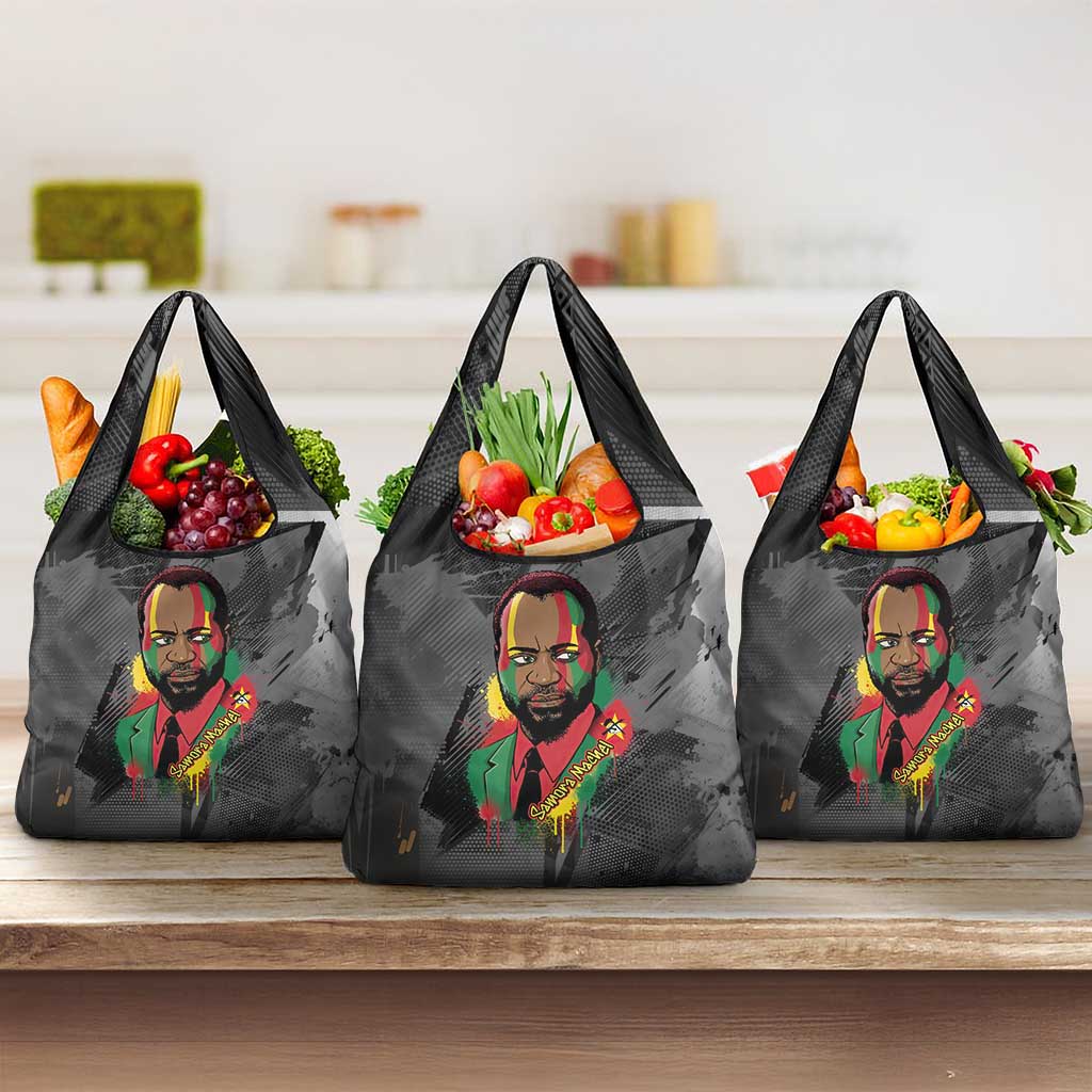 Samora Machel Grocery Bag Mozambique Liberation Graffiti Style Viva FRELIMO African Revolutionary - Wonder Print Shop
