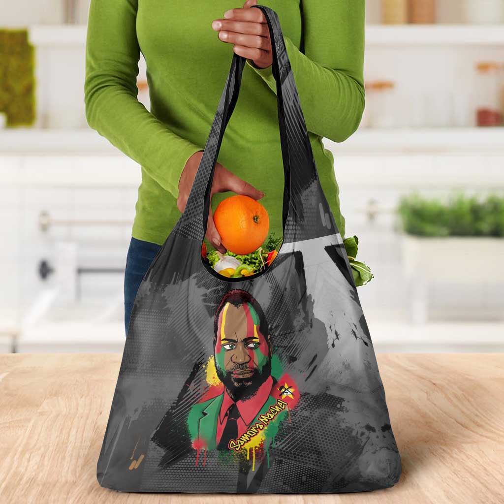 Samora Machel Grocery Bag Mozambique Liberation Graffiti Style Viva FRELIMO African Revolutionary - Wonder Print Shop