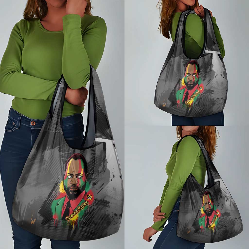 Samora Machel Grocery Bag Mozambique Liberation Graffiti Style Viva FRELIMO African Revolutionary - Wonder Print Shop