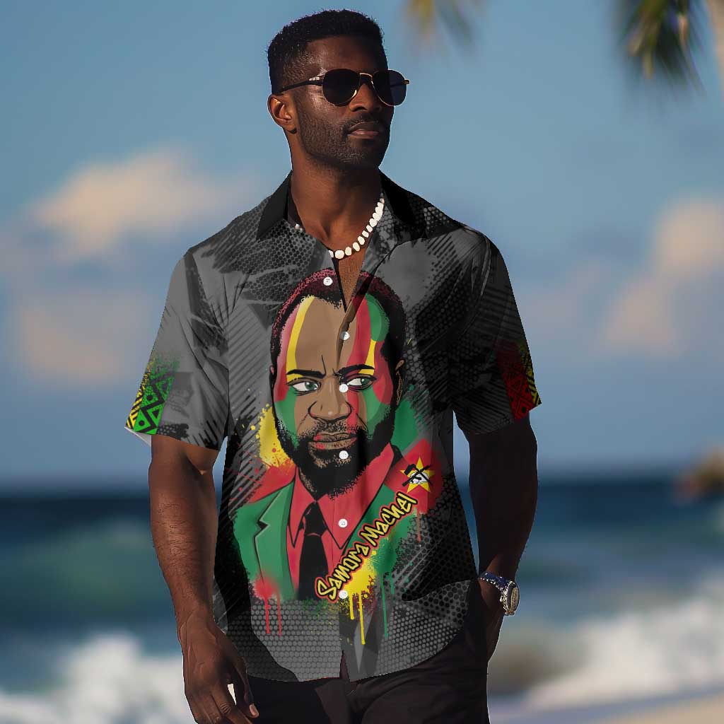 Samora Machel Hawaiian Shirt Mozambique Liberation Graffiti Style Viva FRELIMO African Revolutionary - Wonder Print Shop