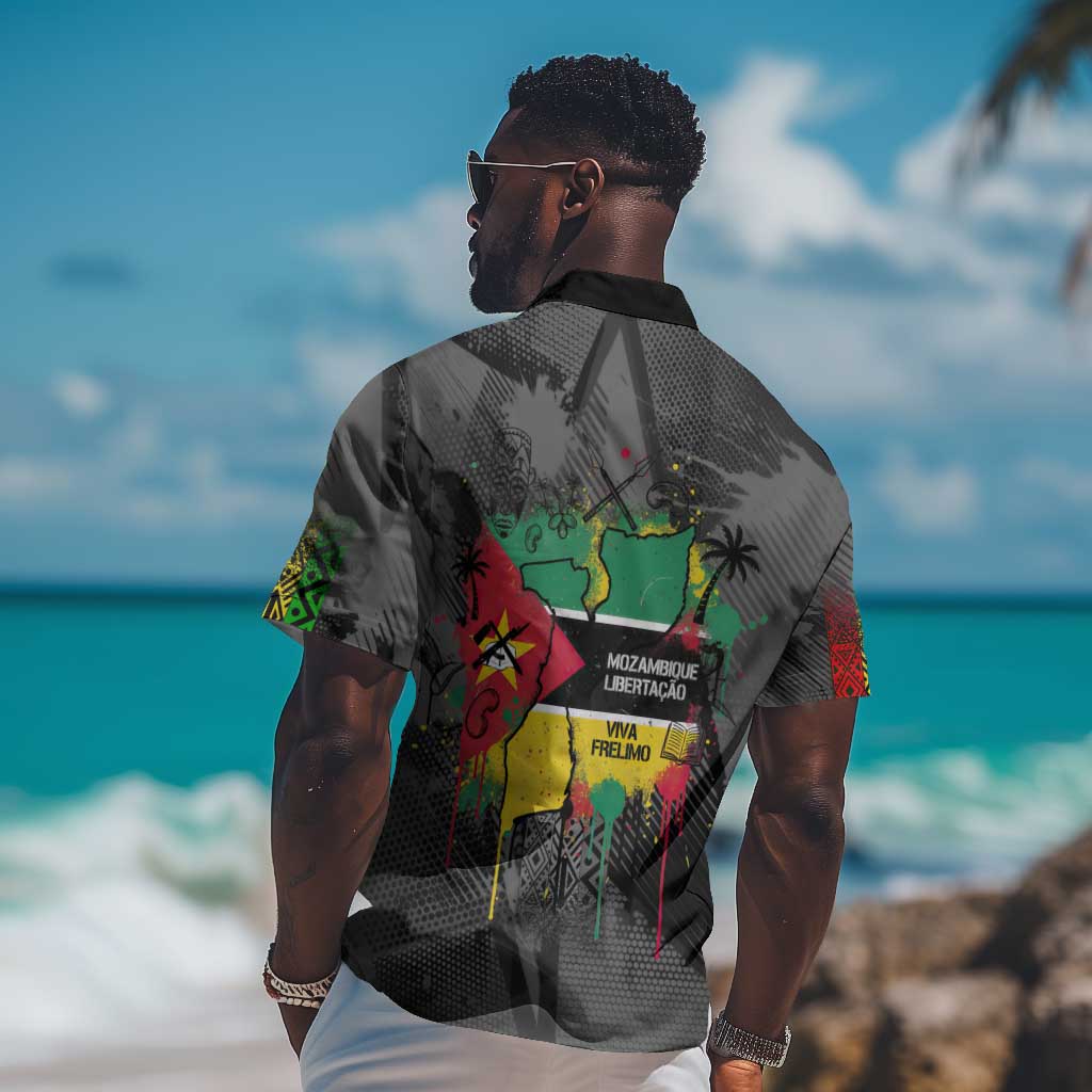Samora Machel Hawaiian Shirt Mozambique Liberation Graffiti Style Viva FRELIMO African Revolutionary - Wonder Print Shop