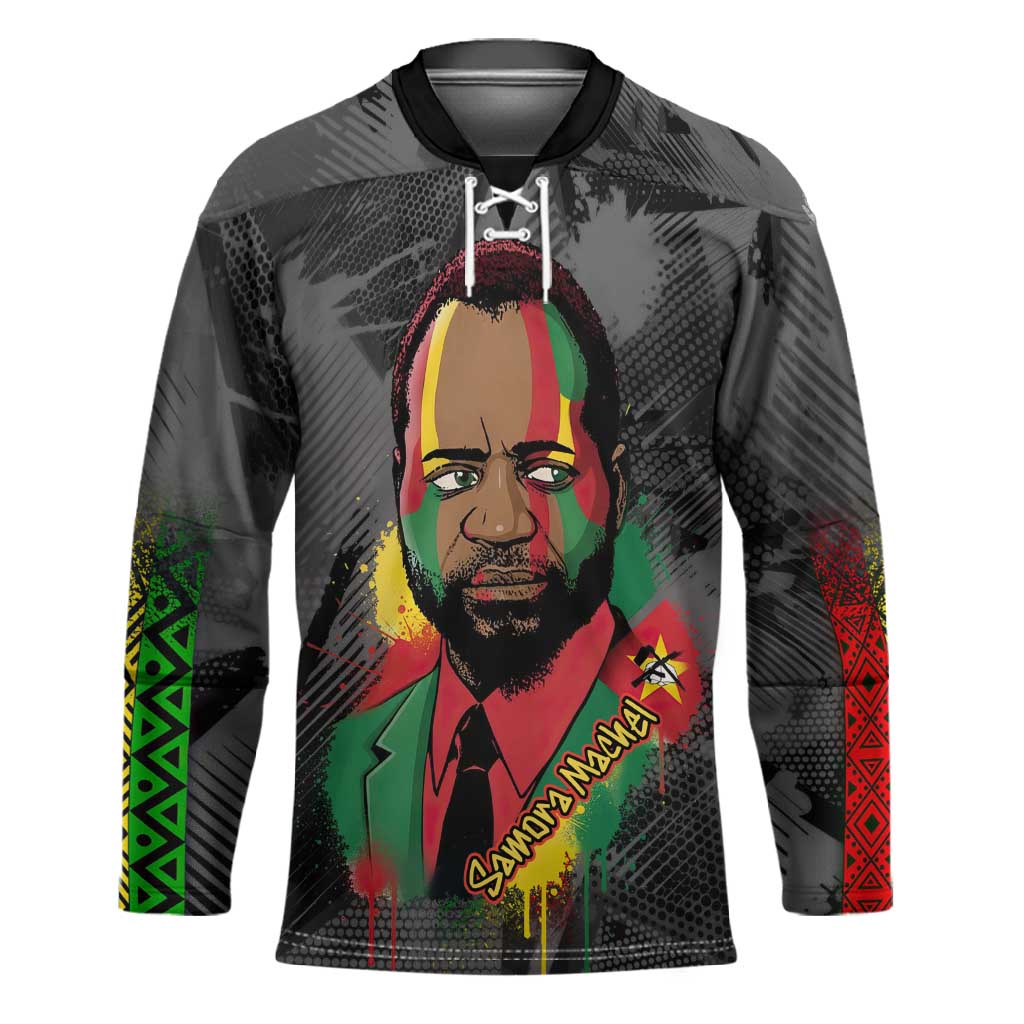 Samora Machel Hockey Jersey Mozambique Liberation Graffiti Style Viva FRELIMO African Revolutionary - Wonder Print Shop