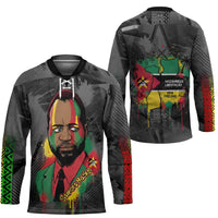 Samora Machel Hockey Jersey Mozambique Liberation Graffiti Style Viva FRELIMO African Revolutionary - Wonder Print Shop