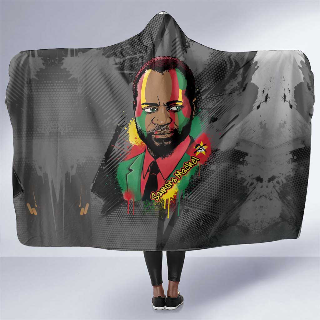 Samora Machel Hooded Blanket Mozambique Liberation Graffiti Style Viva FRELIMO African Revolutionary - Wonder Print Shop