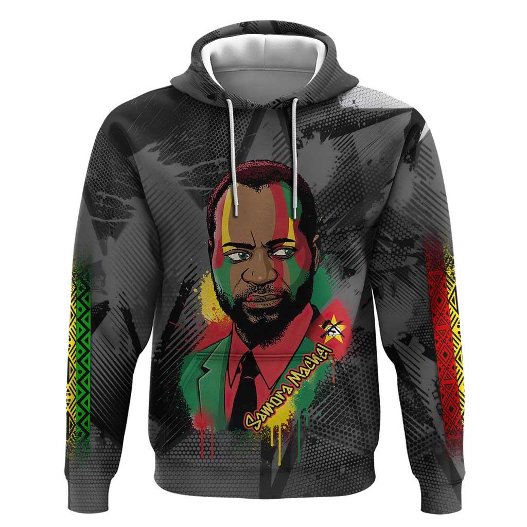 Samora Machel Hoodie Mozambique Liberation Graffiti Style Viva FRELIMO African Revolutionary - Wonder Print Shop