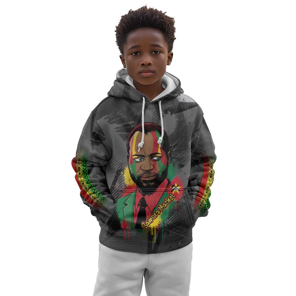Samora Machel Kid Hoodie Mozambique Liberation Graffiti Style Viva FRELIMO African Revolutionary - Wonder Print Shop