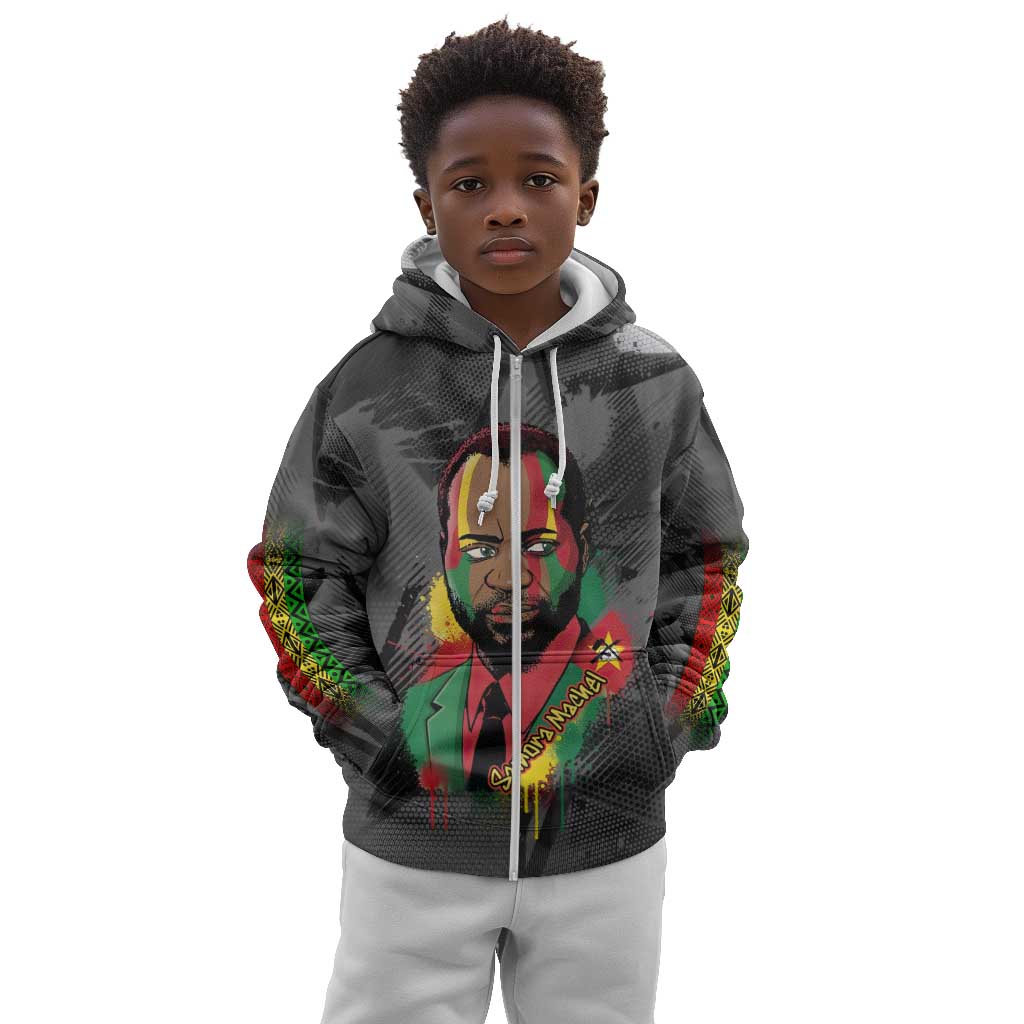 Samora Machel Kid Hoodie Mozambique Liberation Graffiti Style Viva FRELIMO African Revolutionary - Wonder Print Shop
