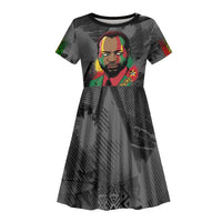 Samora Machel Kid Short Sleeve Dress Mozambique Liberation Graffiti Style Viva FRELIMO African Revolutionary - Wonder Print Shop