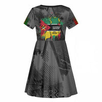 Samora Machel Kid Short Sleeve Dress Mozambique Liberation Graffiti Style Viva FRELIMO African Revolutionary - Wonder Print Shop