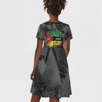 Samora Machel Kid Short Sleeve Dress Mozambique Liberation Graffiti Style Viva FRELIMO African Revolutionary - Wonder Print Shop