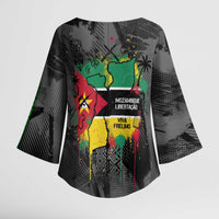 Samora Machel Kimono Sleeve Blouse Mozambique Liberation Graffiti Style Viva FRELIMO African Revolutionary - Wonder Print Shop