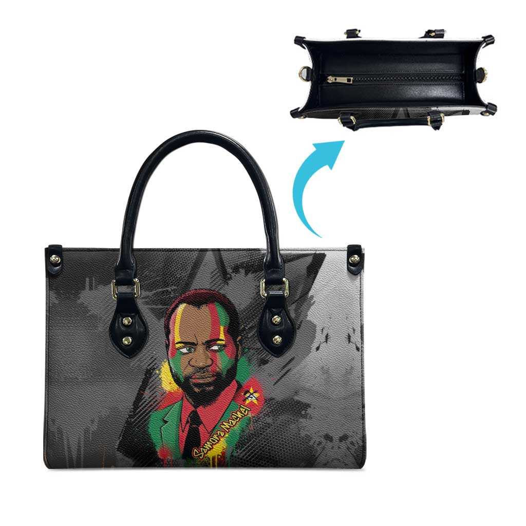 Samora Machel Leather Bag Mozambique Liberation Graffiti Style Viva FRELIMO African Revolutionary - Wonder Print Shop