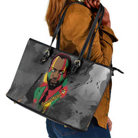 Samora Machel Leather Tote Bag Mozambique Liberation Graffiti Style Viva FRELIMO African Revolutionary - Wonder Print Shop