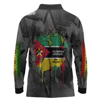 Samora Machel Long Sleeve Polo Shirt Mozambique Liberation Graffiti Style Viva FRELIMO African Revolutionary - Wonder Print Shop