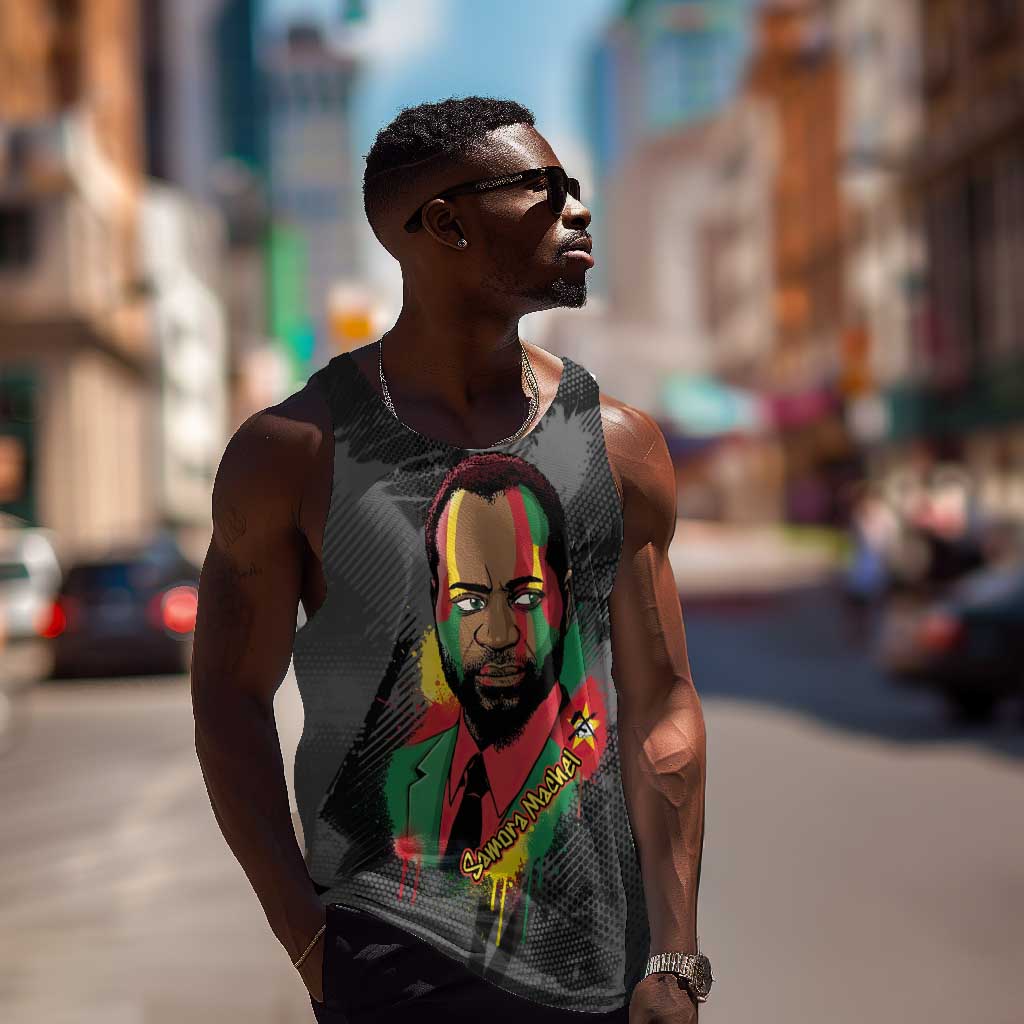 Samora Machel Men Tank Top Mozambique Liberation Graffiti Style Viva FRELIMO African Revolutionary - Wonder Print Shop