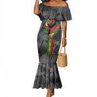 Samora Machel Mermaid Dress Mozambique Liberation Graffiti Style Viva FRELIMO African Revolutionary - Wonder Print Shop